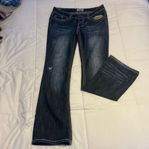 YMI low rise bootcut blue jeans size 7